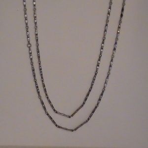 Vintage Metal Linked Necklace 50"